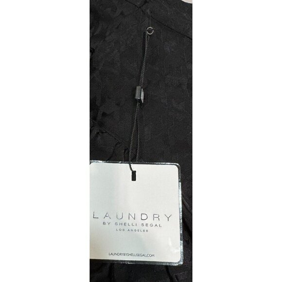 Laundry by Shelli Segal Sz S Black Ruffled Houndstooth Faux Wrap Skort NWT NEW - Picture 6 of 9